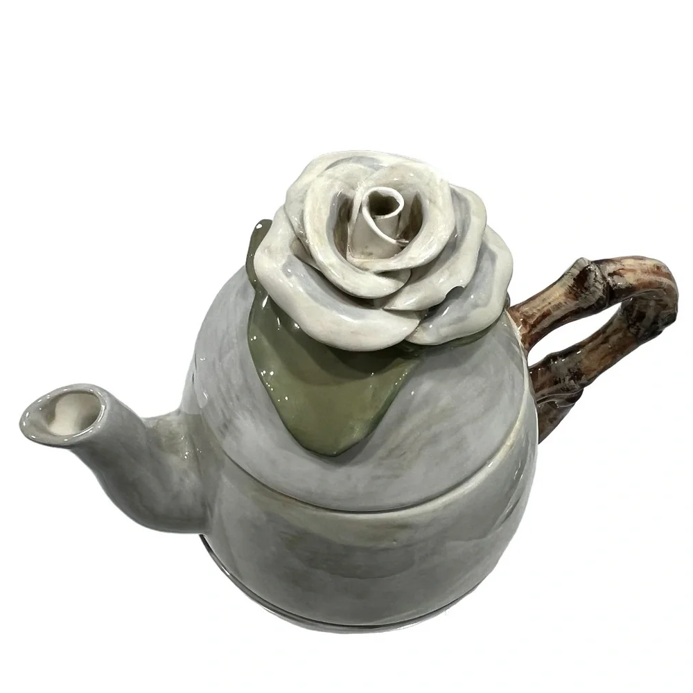 STUDIO B CERAMIC 3 PIECE CERAMIC STACKING TEAPOT